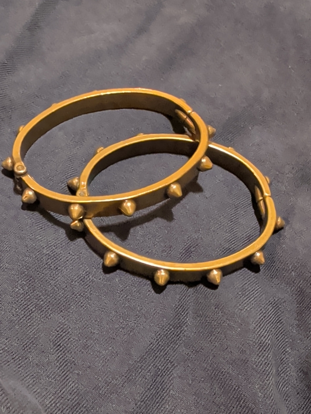Gold-Tone Spike Bangle Bracelet Set